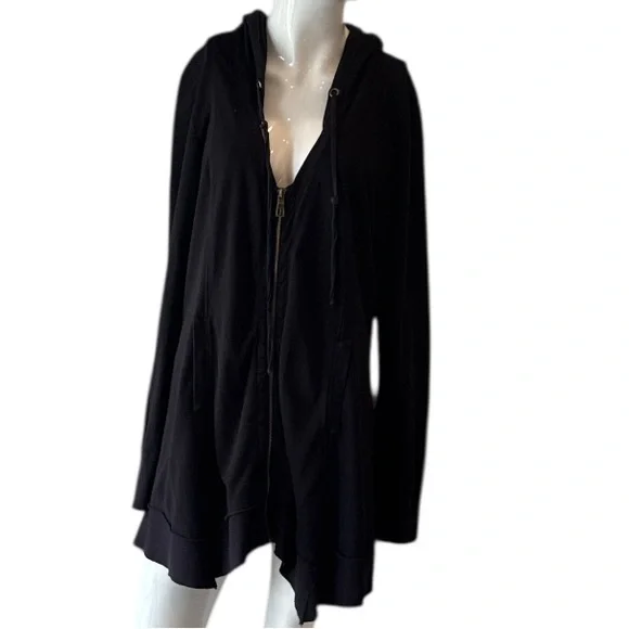 XCVI Fleece Mercantile Tencel & Cotton Black Zip Jacket Size M - Picture 6 of 13